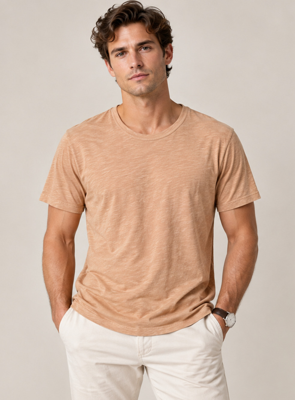 NWT Buck Mason Canyon Slub Curved Hem Tee Size M 100% Cotton USA Made Minimalist